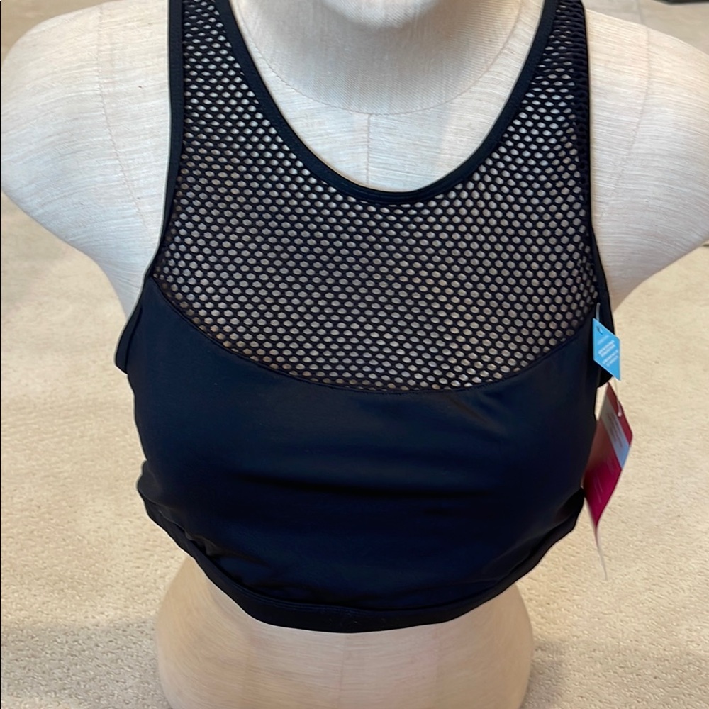 Marika Black Compression Sports Bra Racerback